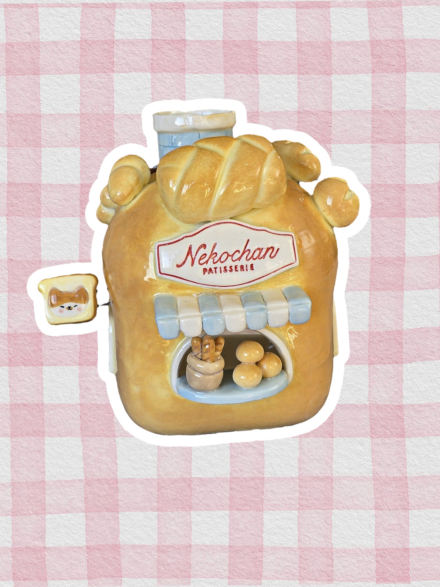 Nekochan bakery candle holder - Loaf