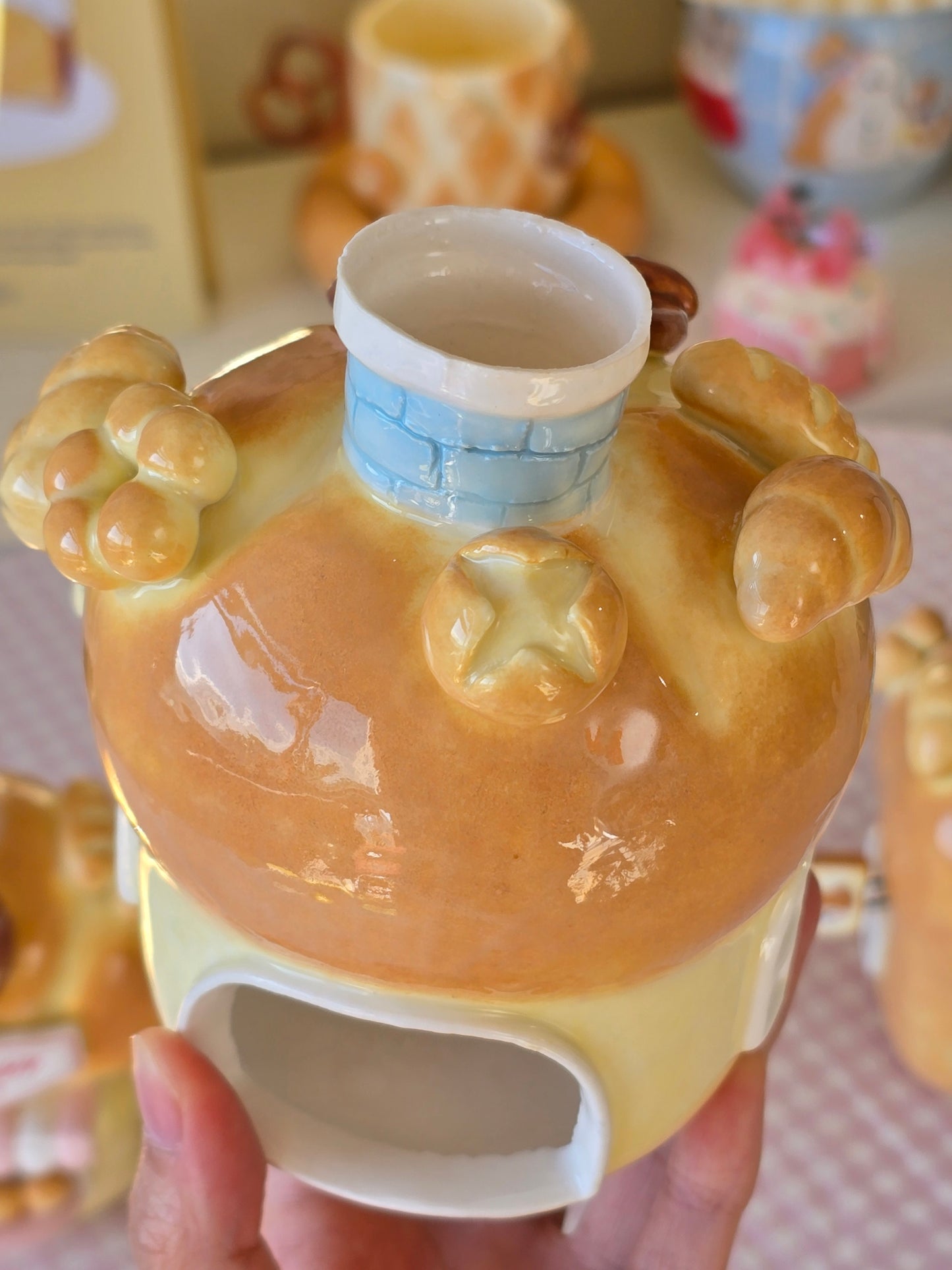 Nekochan bakery candle holder - Boule bread