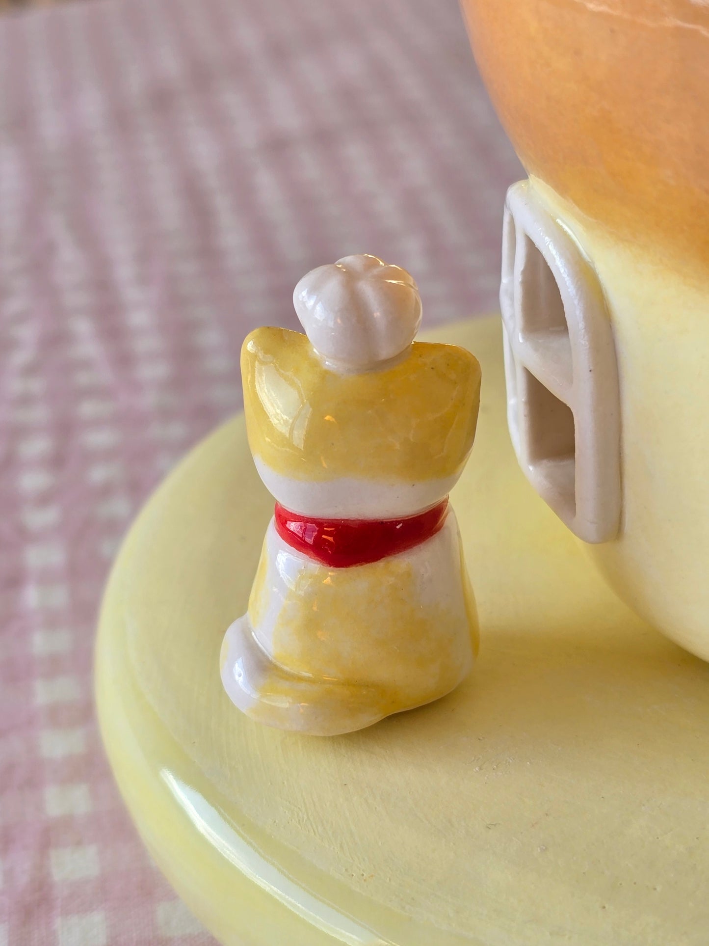 Nekochan bakery candle holder - Boule bread