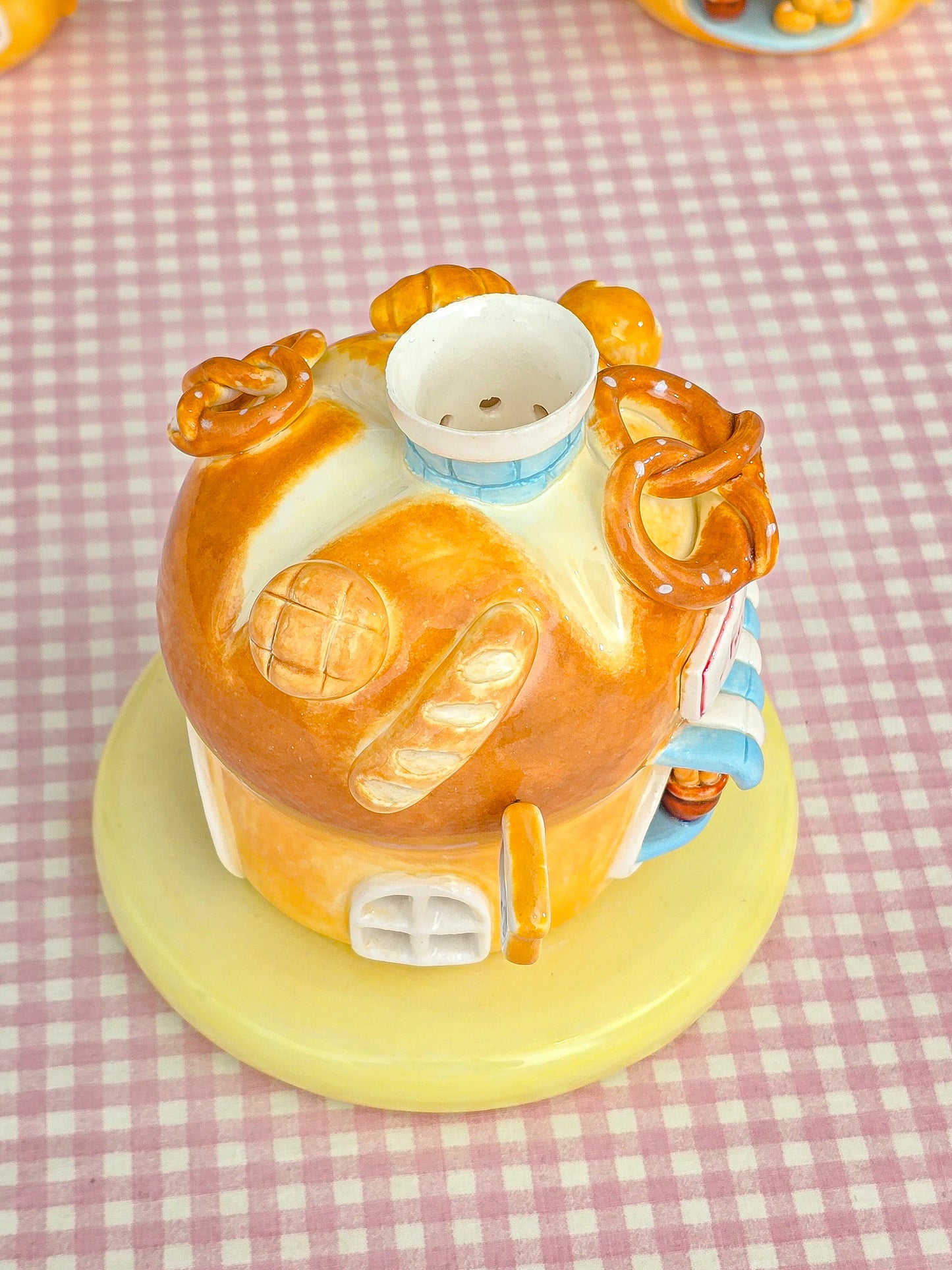 Nekochan bakery candle holder - Boule bread