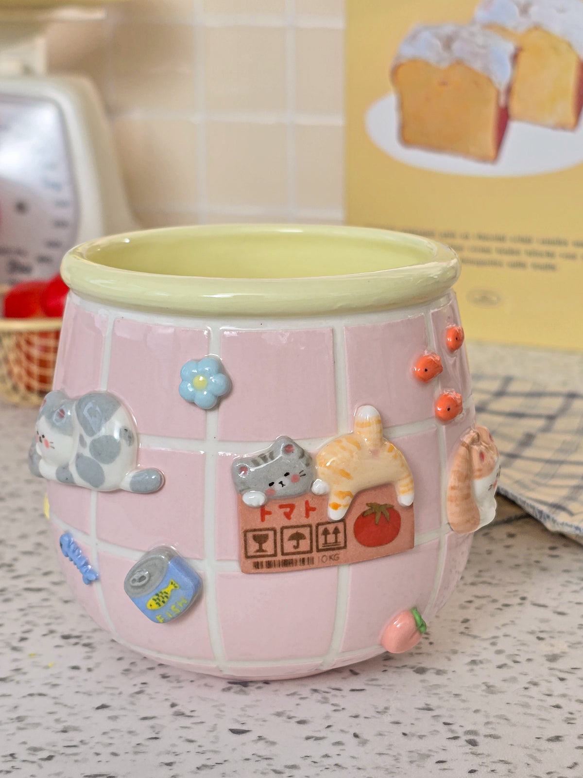 Puri nekochan Mug - Pink - Pre-order (Ready by November 30th)