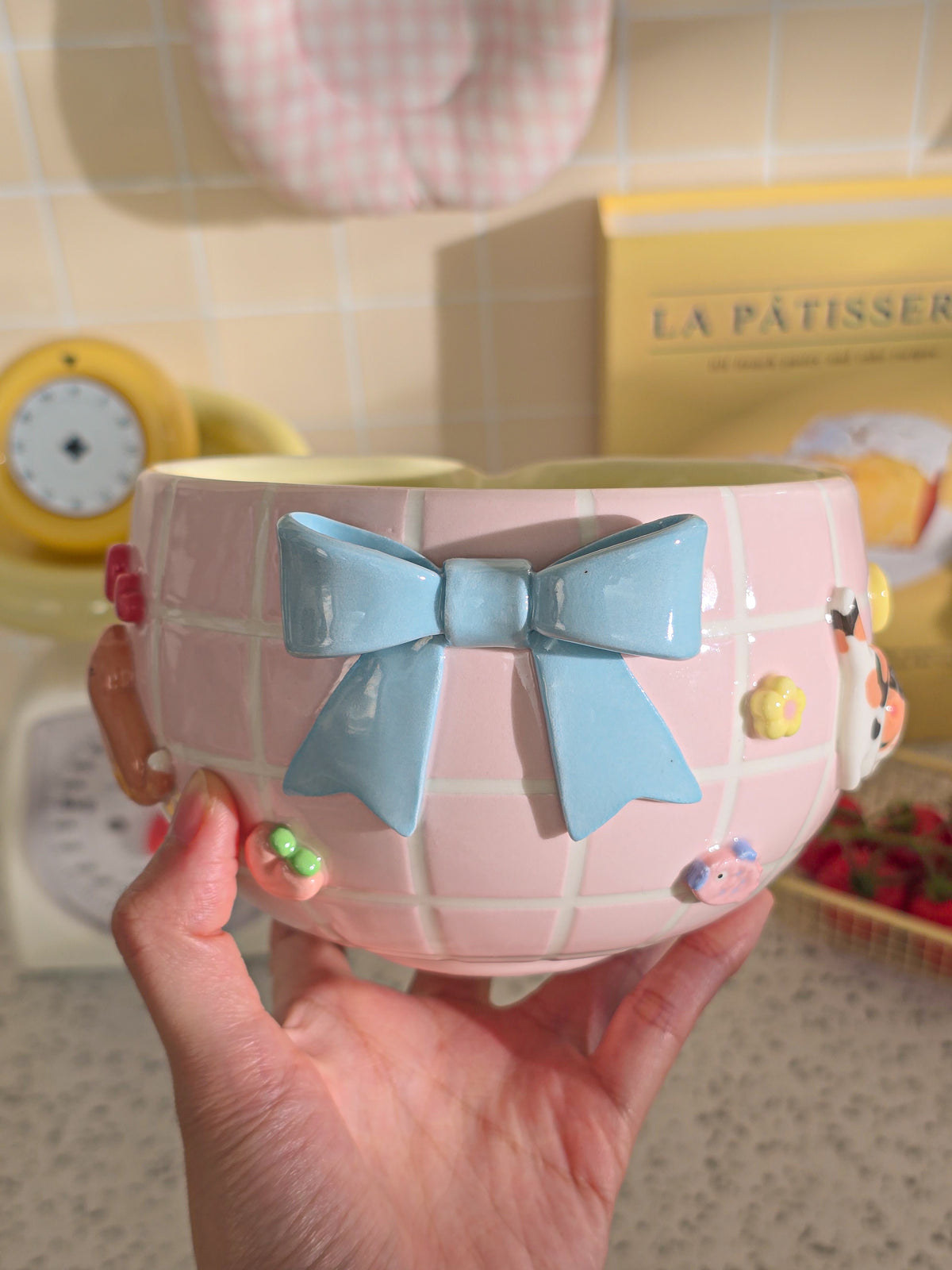 Puri Nekochan Matcha Bowl - Pink - Pre-Order (Ready by November 30th)