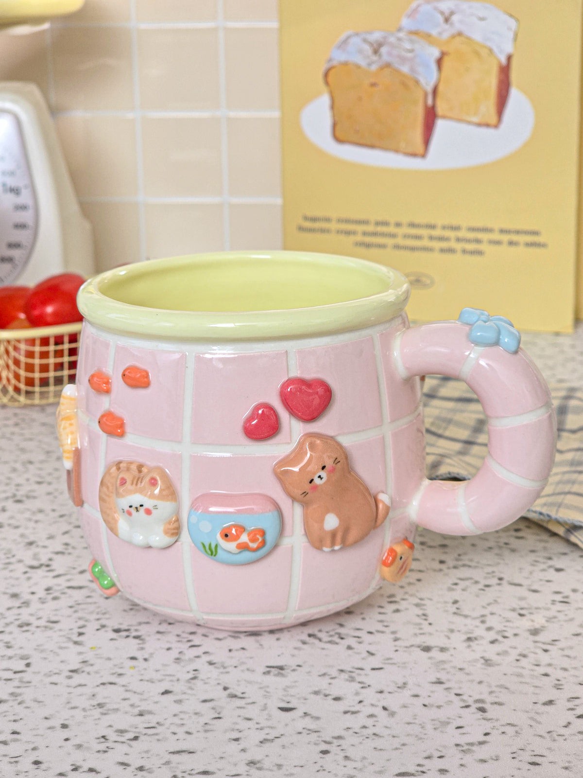 Puri nekochan Mug - Pink - Pre-order (Ready by November 30th)