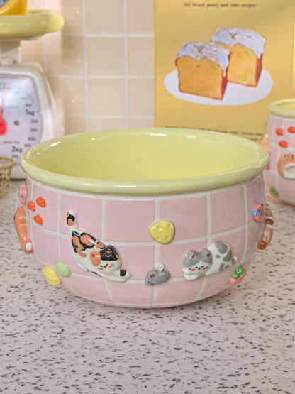 Puri nekochan Noodle bowl - Pink - Pre-order (Ready by November 30th)