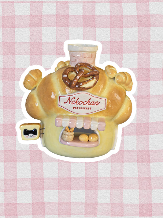 Nekochan bakery candle holder - Croissant