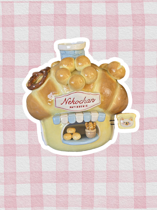 Nekochan bakery candle holder - Croissant
