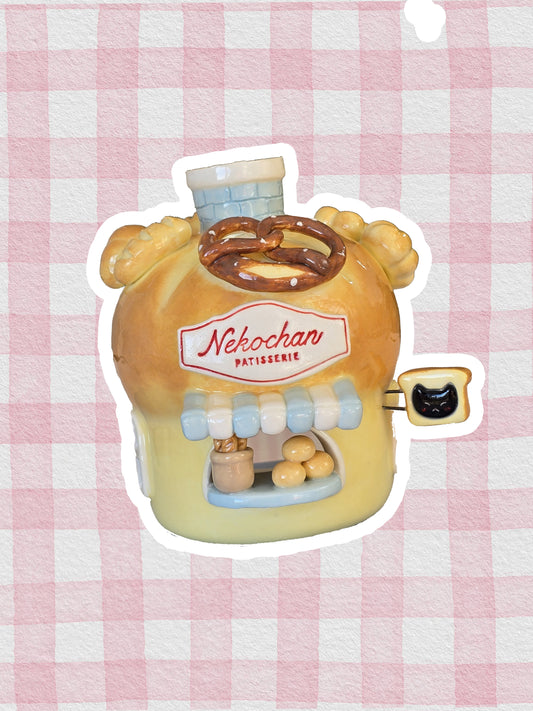 Nekochan bakery candle holder - Boule bread