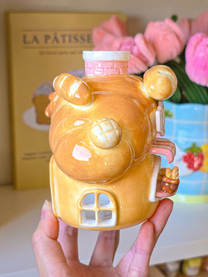 Nekochan bakery candle holder- croissant
