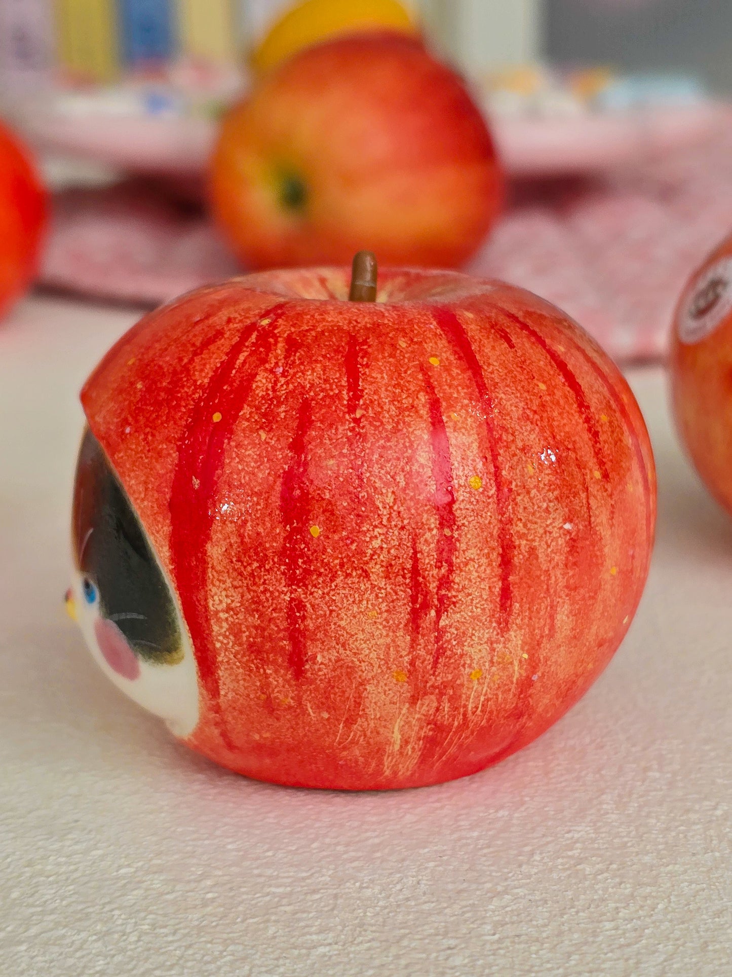 Salt and pepper shaker apple nekochan Fuku