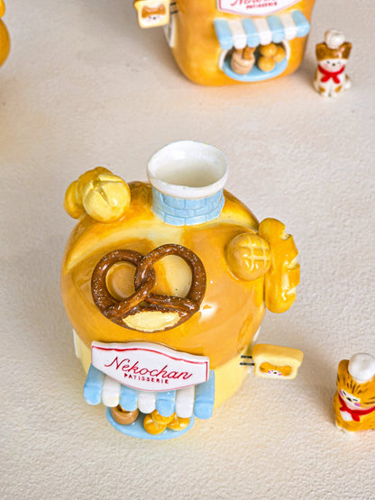 Nekochan bakery candle holder - Boule bread