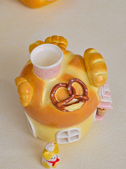 Nekochan bakery candle holder - Boule bread