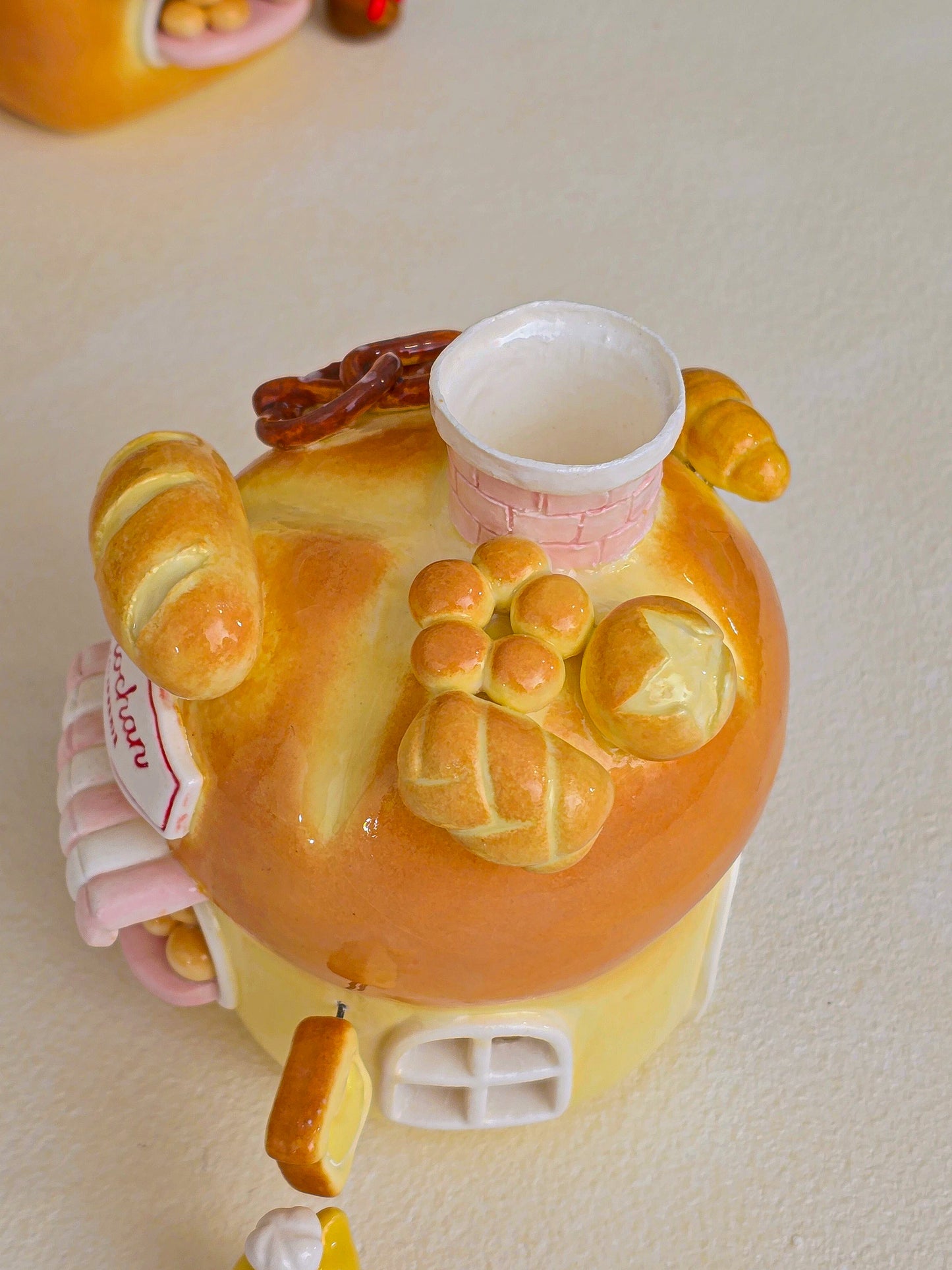 Nekochan bakery candle holder - Boule bread