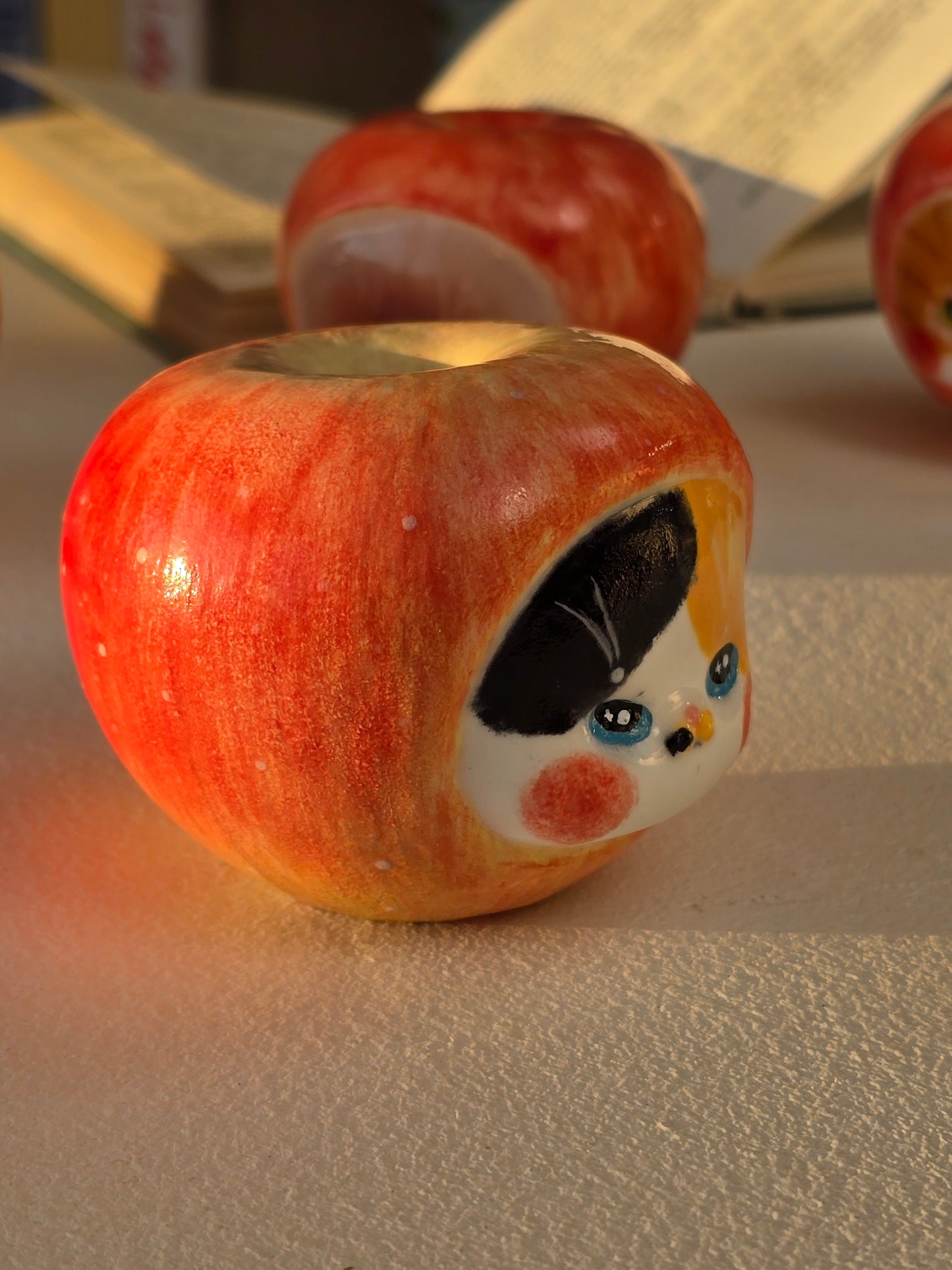 Apple nekochan Salt & Pepper shaker - Mimi