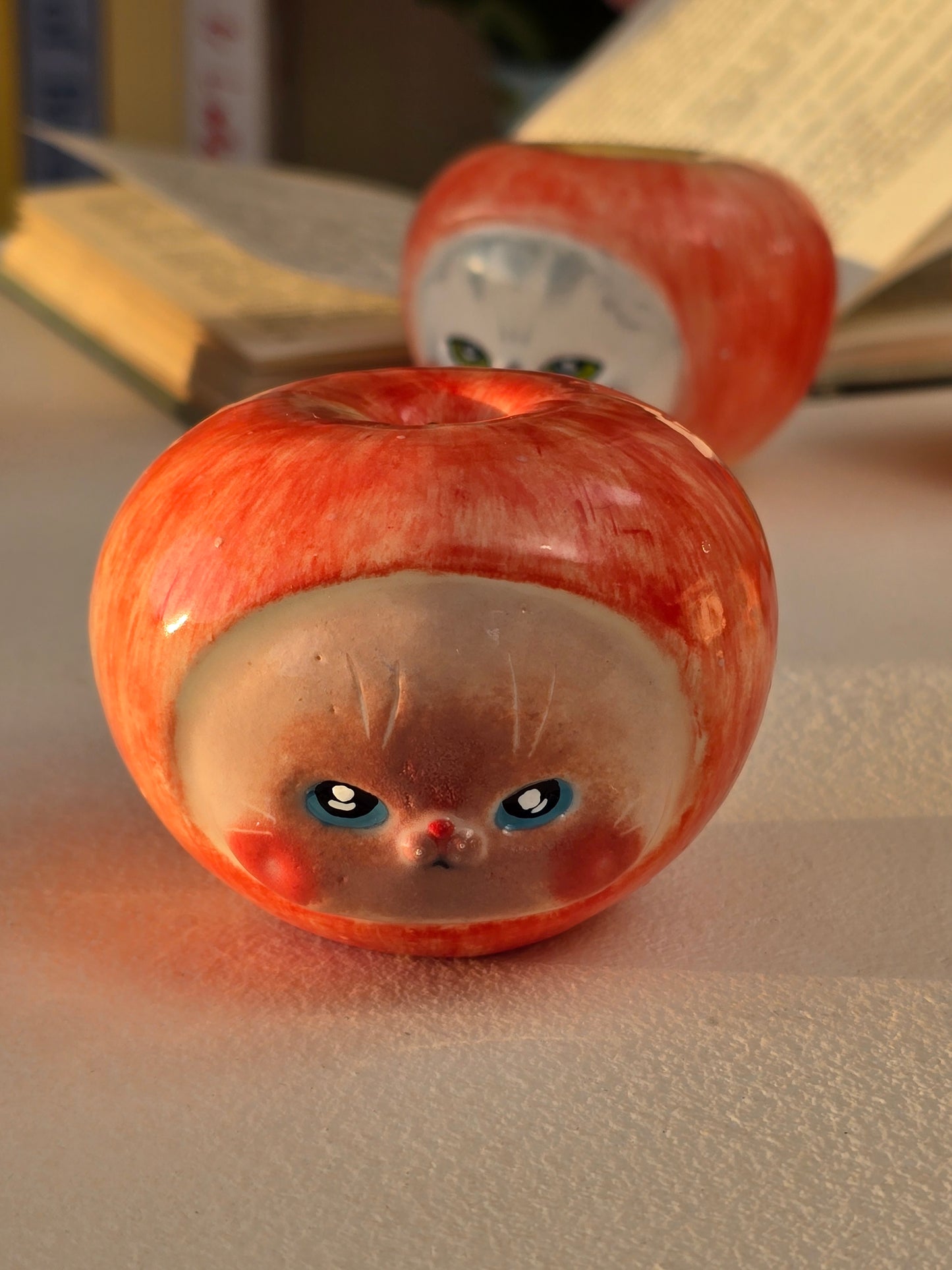 Apple nekochan Salt & Pepper shaker - Kento