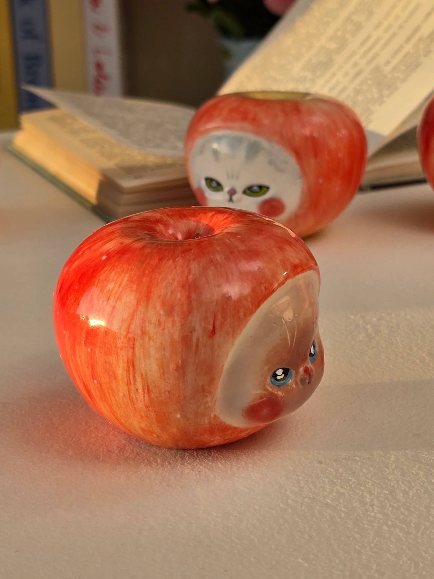 Apple nekochan Salt & Pepper shaker - Kento