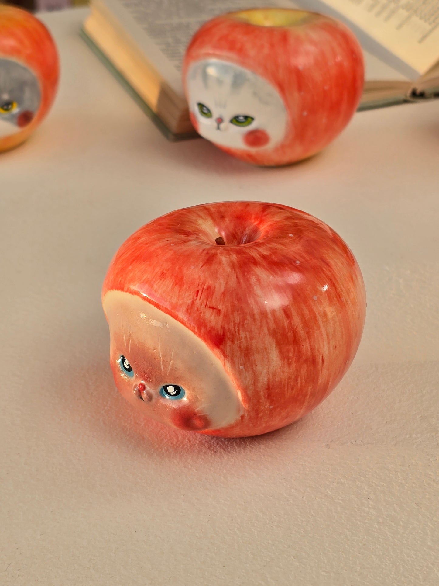 Apple nekochan Salt & Pepper shaker - Kento