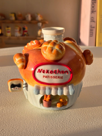 Nekochan bakery candle holder - Baby blue Muffin