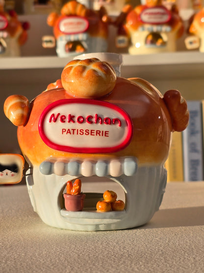 Nekochan bakery candle holder - Baby blue Muffin