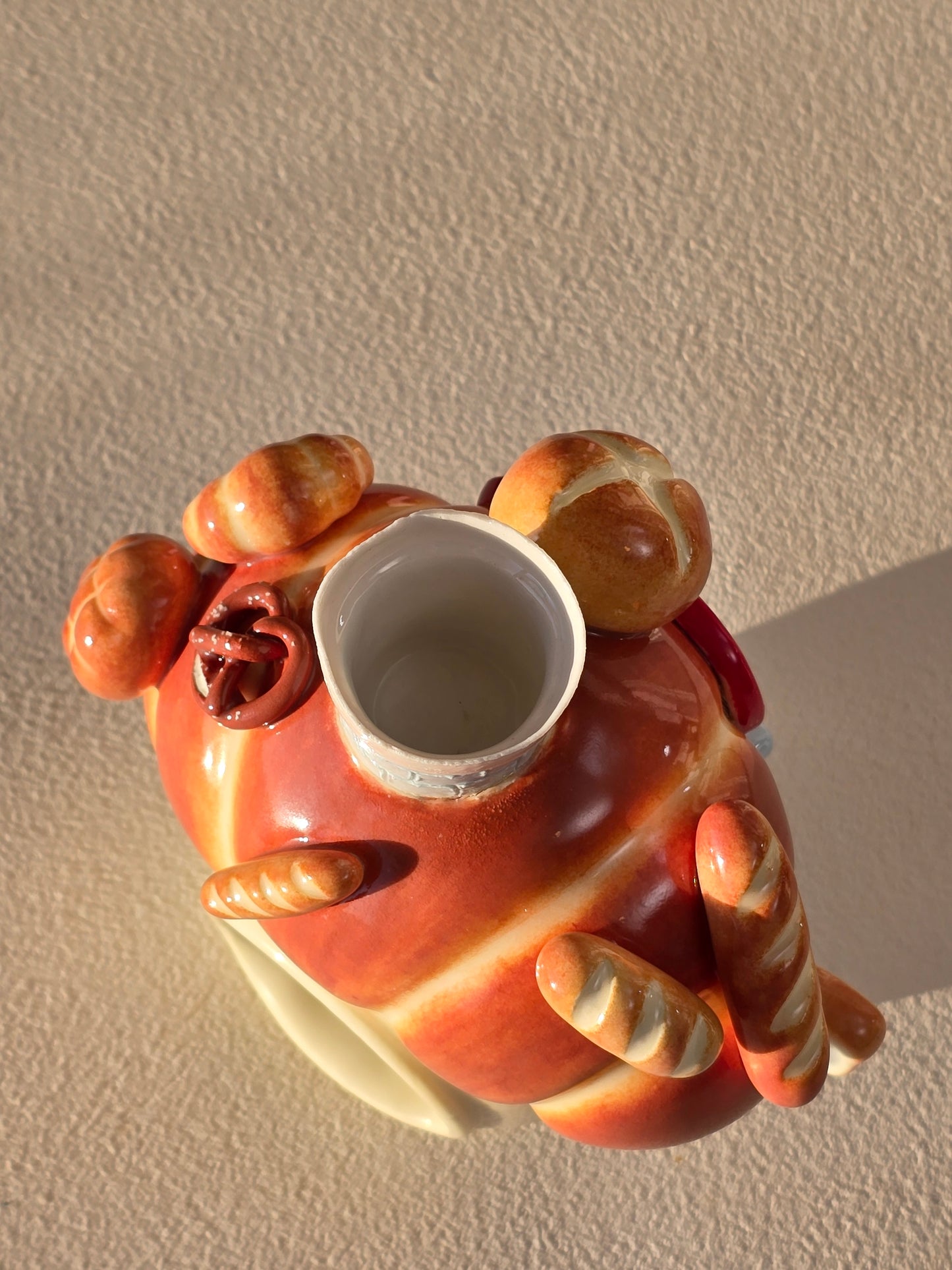 Nekochan bakery candle holder - Baby blue Croissant