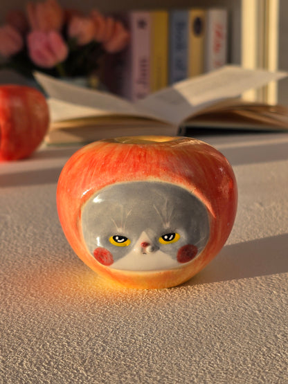 Apple nekochan Salt & Pepper shaker - Toshi