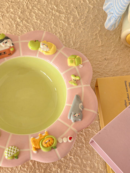 Apple nekochan Pasta plate