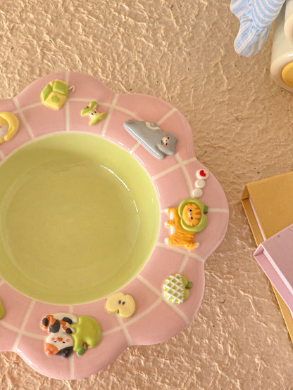 Apple nekochan Pasta plate