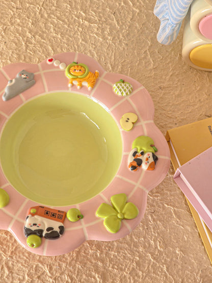 Apple nekochan Pasta plate