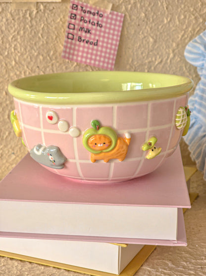 Apple Nekochan breakfast bowl