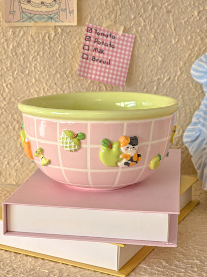 Apple Nekochan breakfast bowl