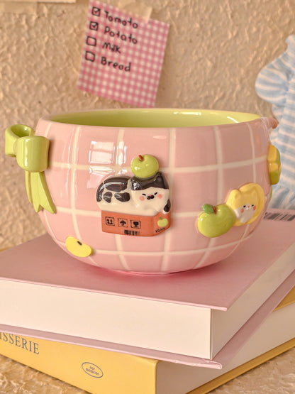 Apple nekochan matcha bowl