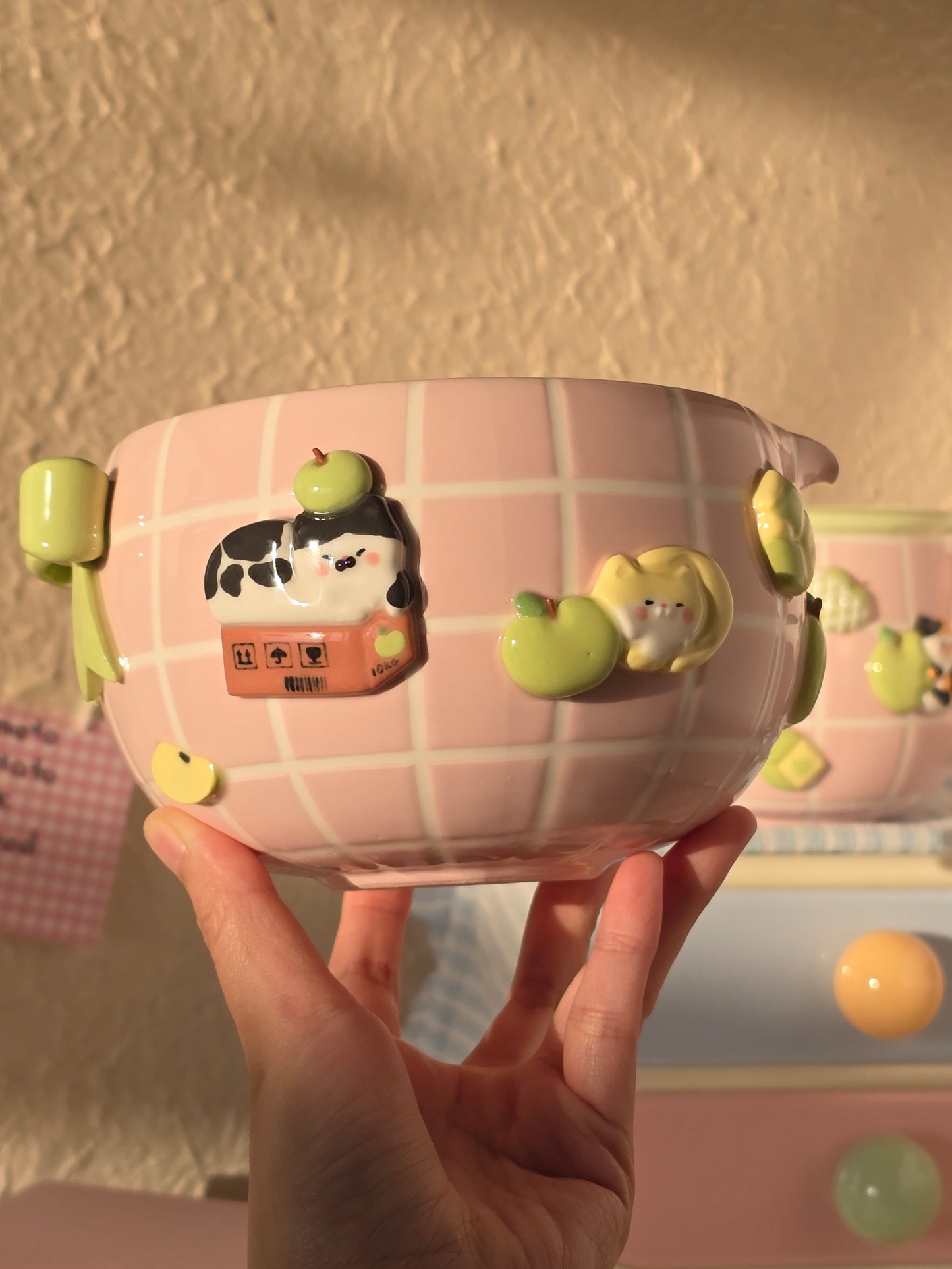 Apple nekochan matcha bowl