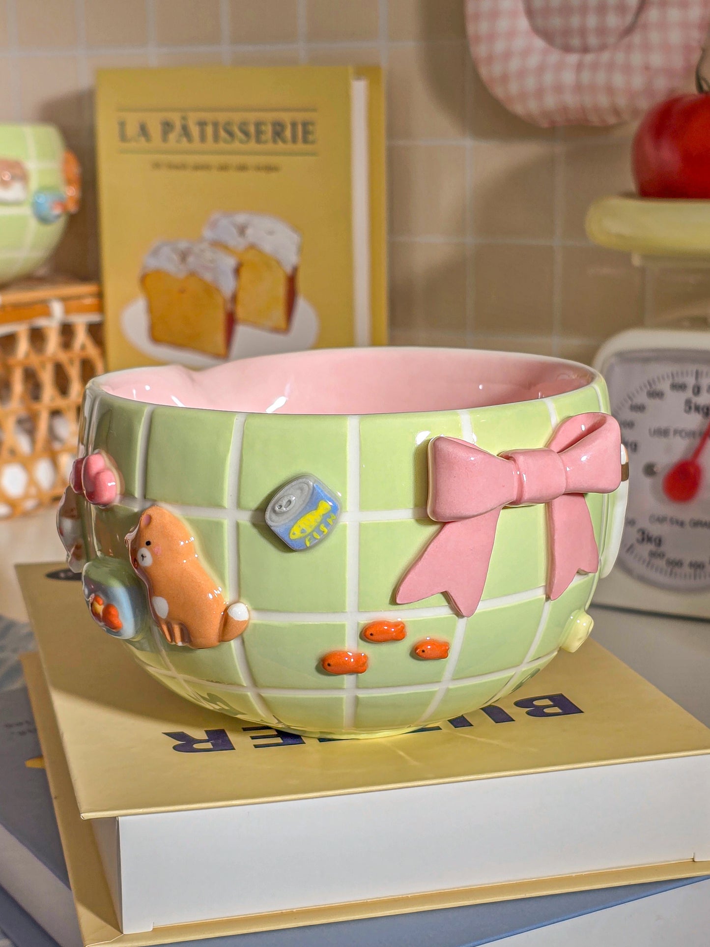Puri nekochan Matcha bowl