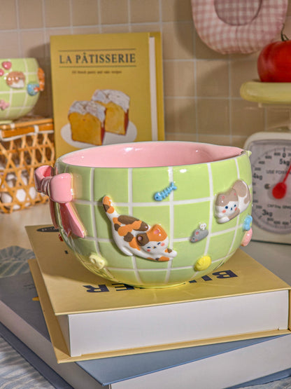 Puri nekochan Matcha bowl
