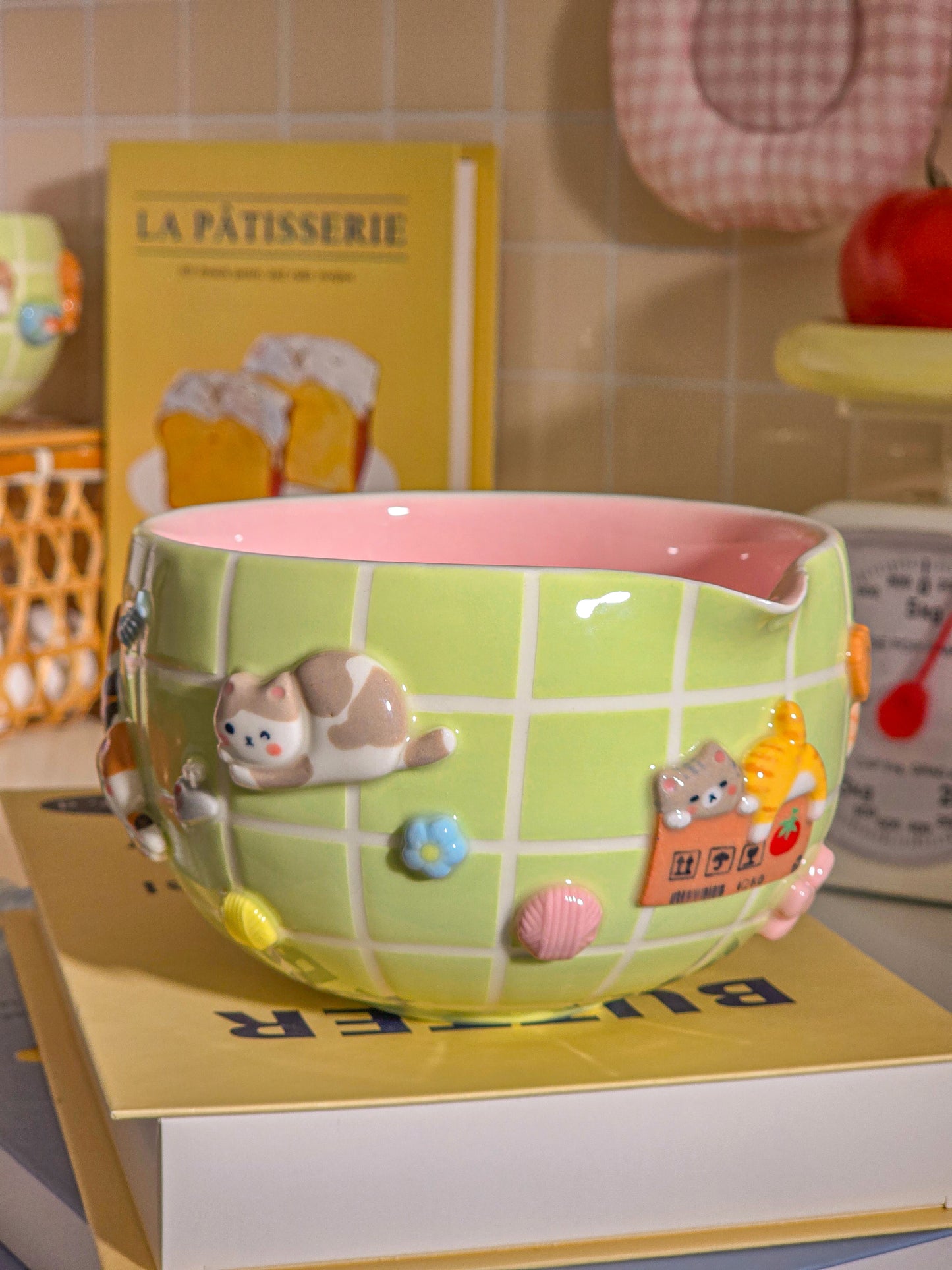 Puri nekochan Matcha bowl