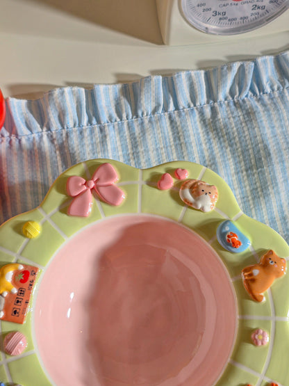 Puri nekochan Pasta plate