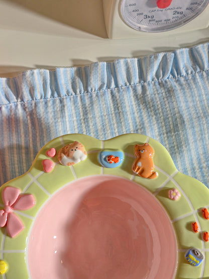 Puri nekochan Pasta plate
