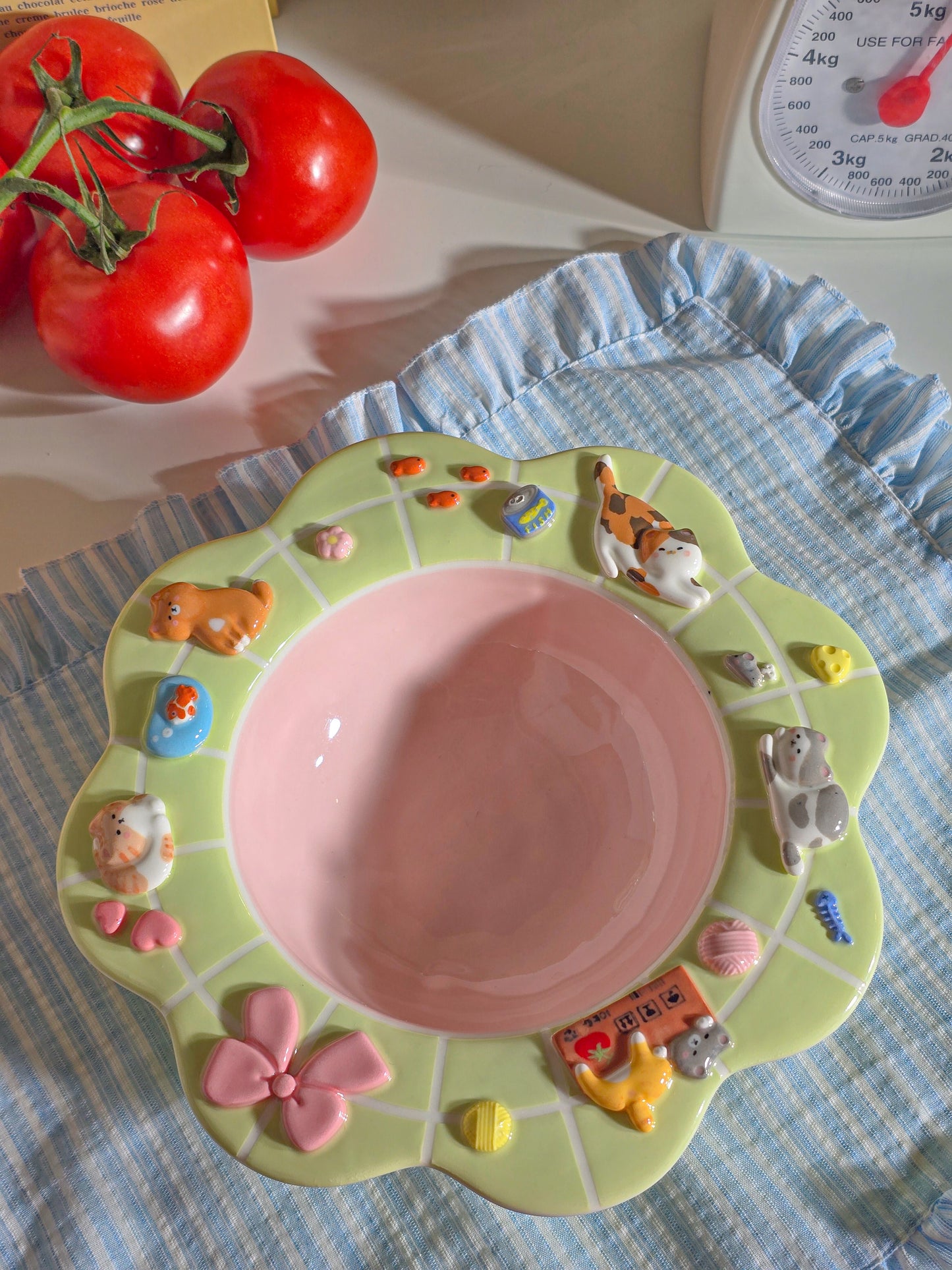 Puri nekochan Pasta plate
