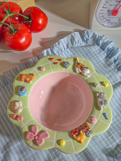 Puri nekochan Pasta plate