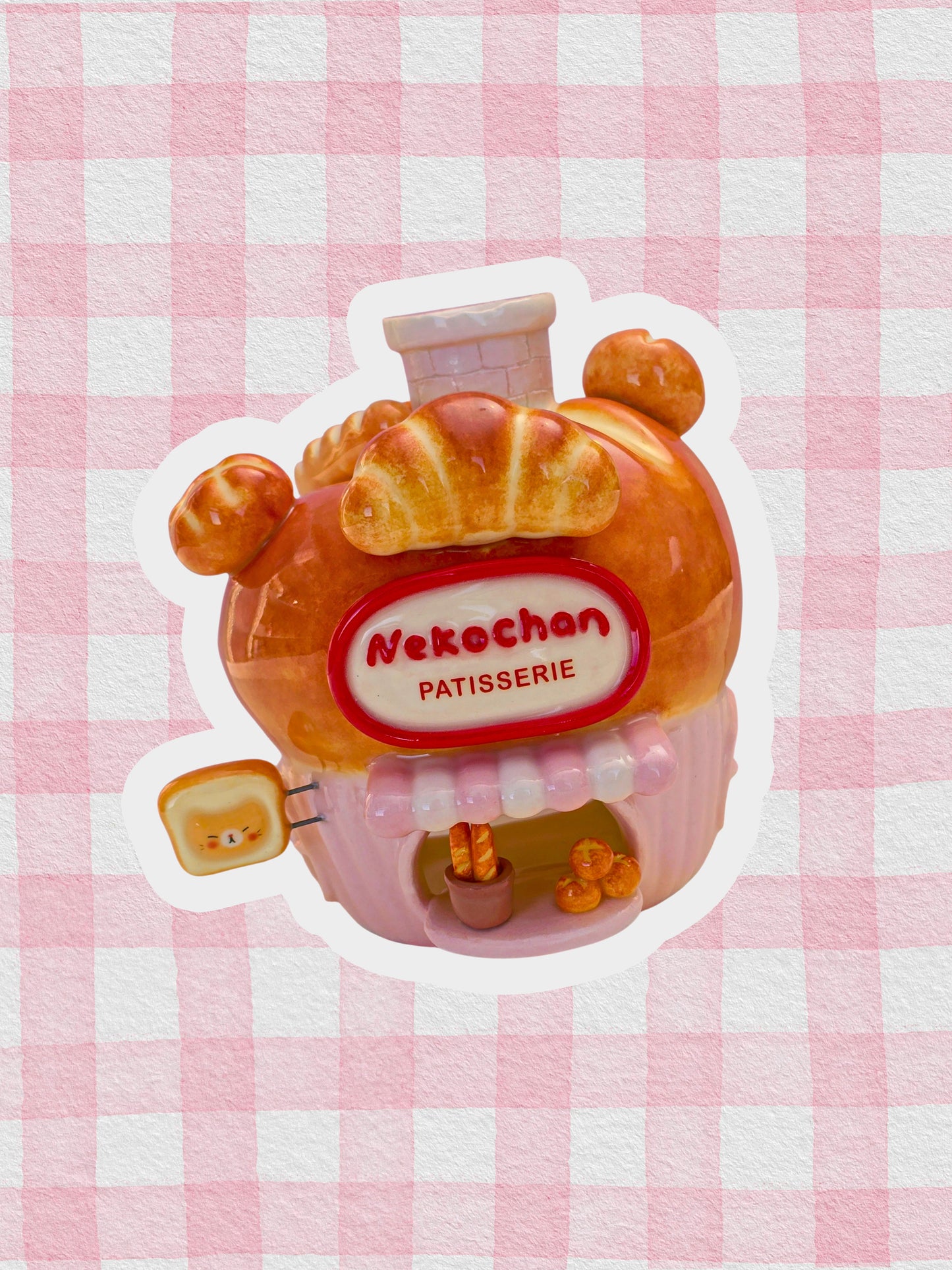 Nekochan bakery candle holder - Pink Muffin