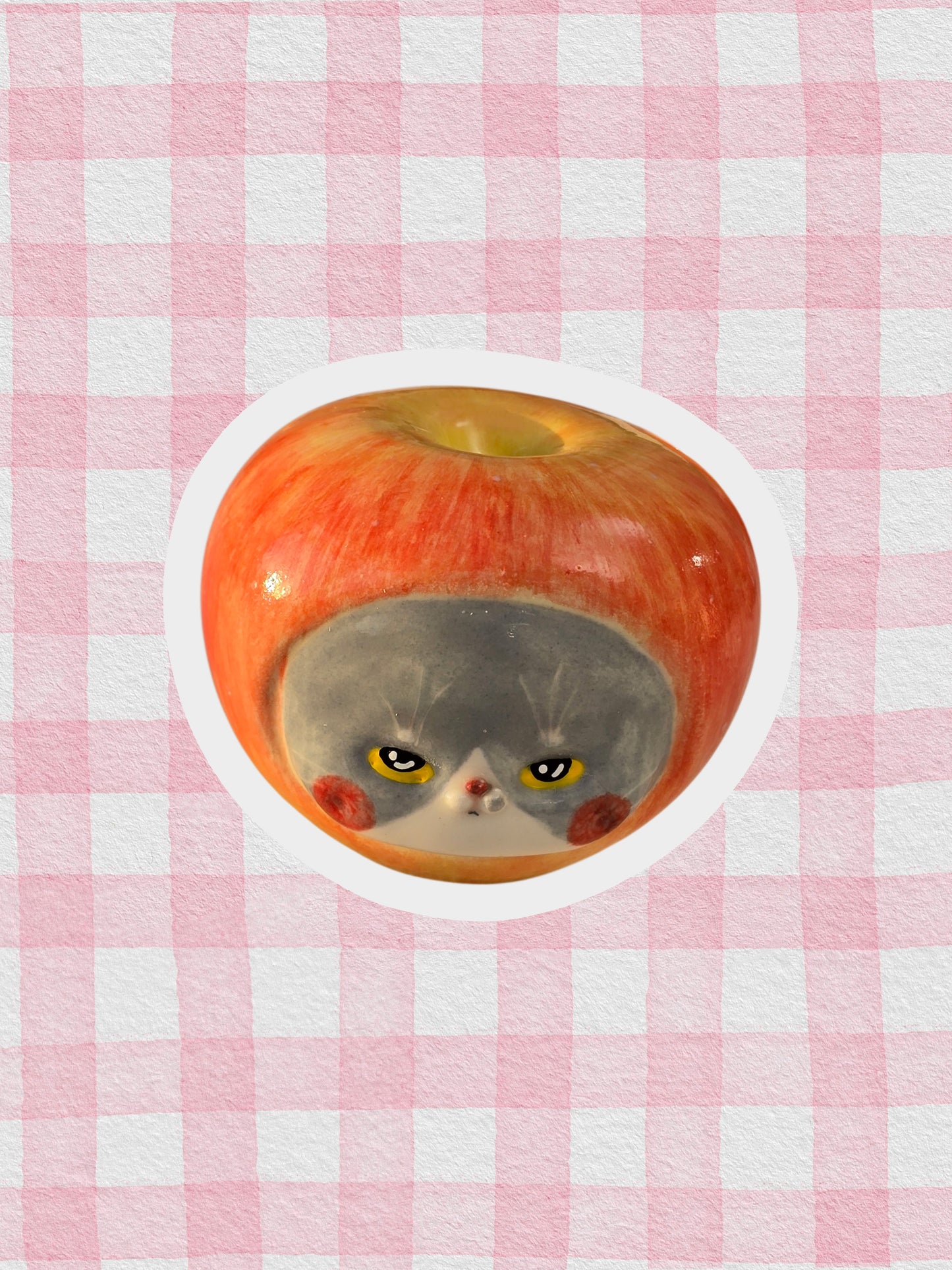 Apple nekochan Salt & Pepper shaker - Toshi