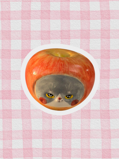 Apple nekochan Salt & Pepper shaker - Toshi