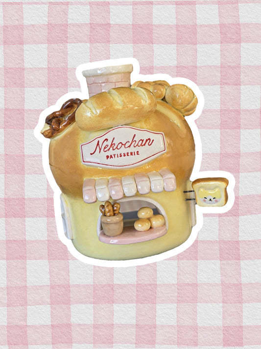 Nekochan bakery candle holder - Boule bread