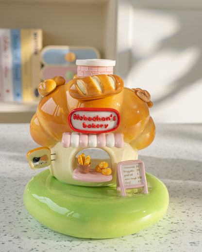 Nekochan bakery candle holder - Pink Croissant No1