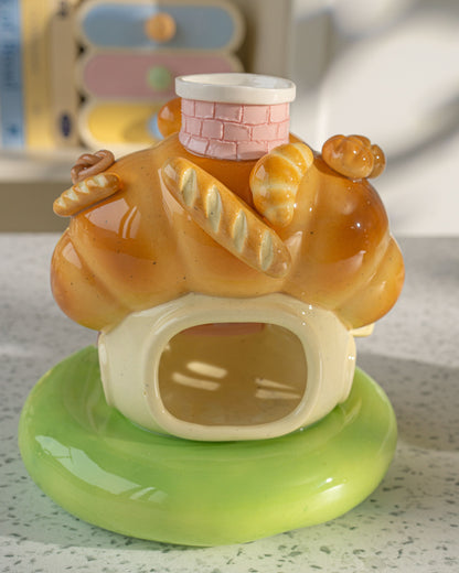 Nekochan bakery candle holder - Pink Croissant No1