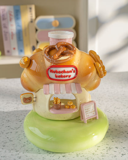 Nekochan bakery candle holder - Pink Croissant No3