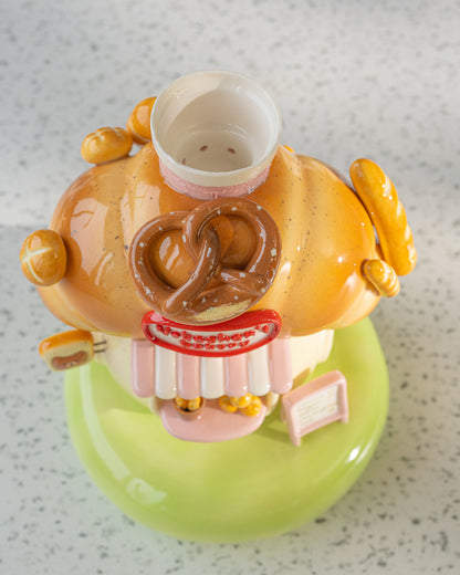 Nekochan bakery candle holder - Pink Croissant No3