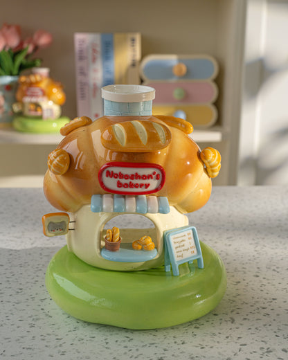 Nekochan bakery candle holder - Baby blue Croissant No1