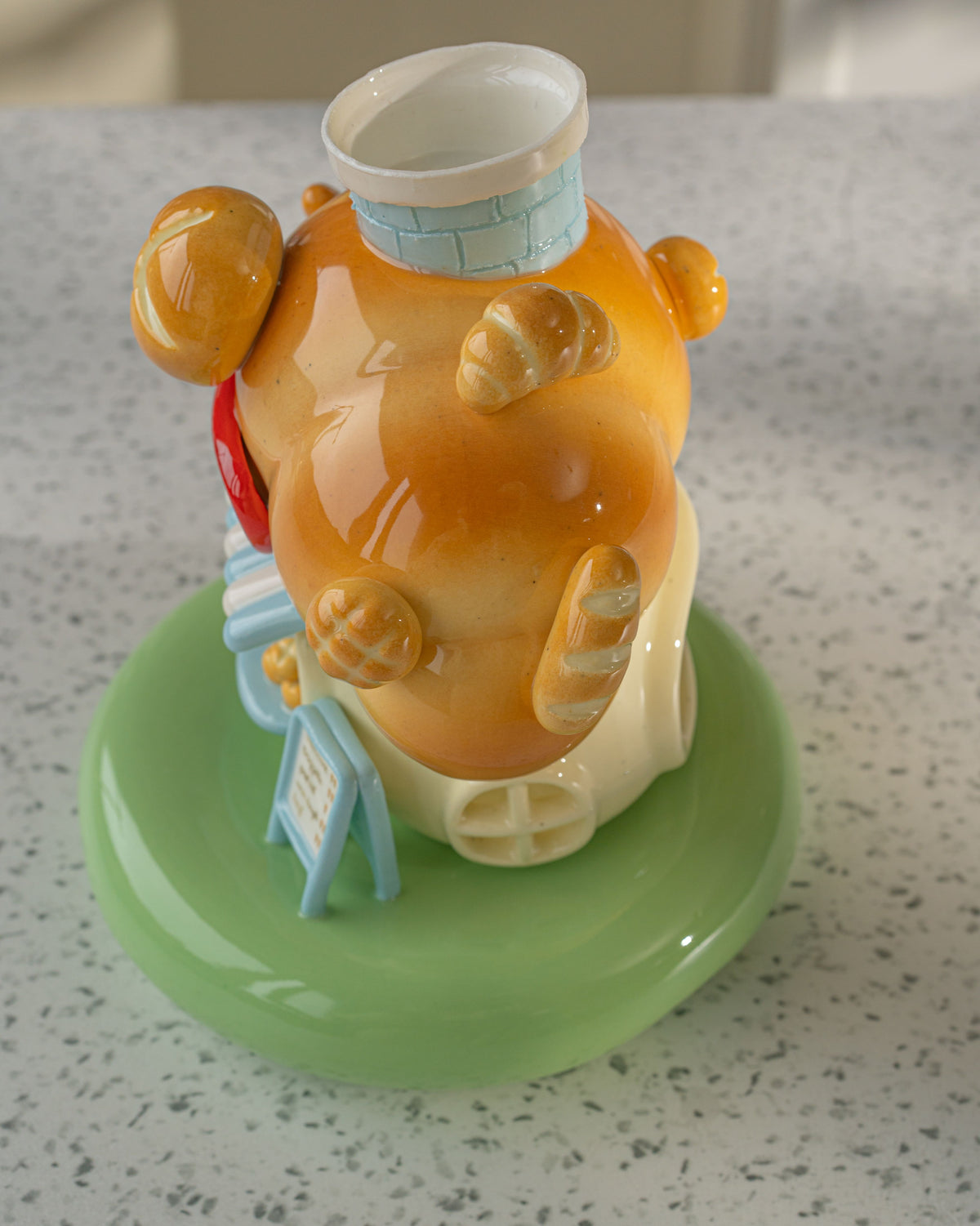 Nekochan bakery candle holder - Baby blue Croissant No3