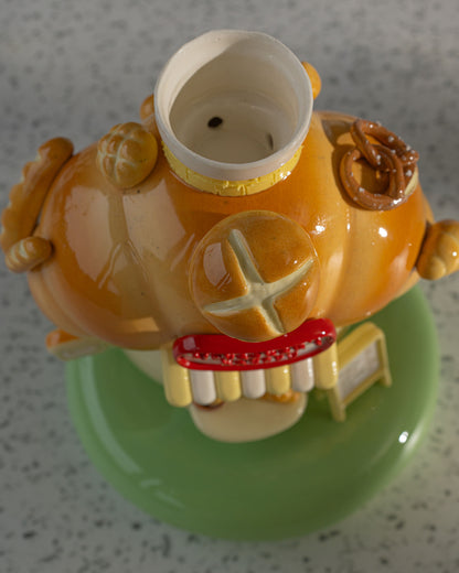 Nekochan bakery candle holder - Yellow Croissant No1