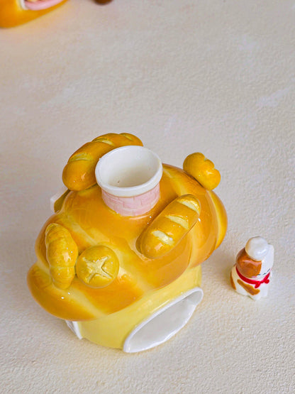 Nekochan bakery candle holder - Croissant